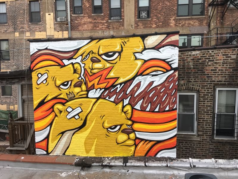 mural in Chicago by artist The Bear Champ. Tagged: character