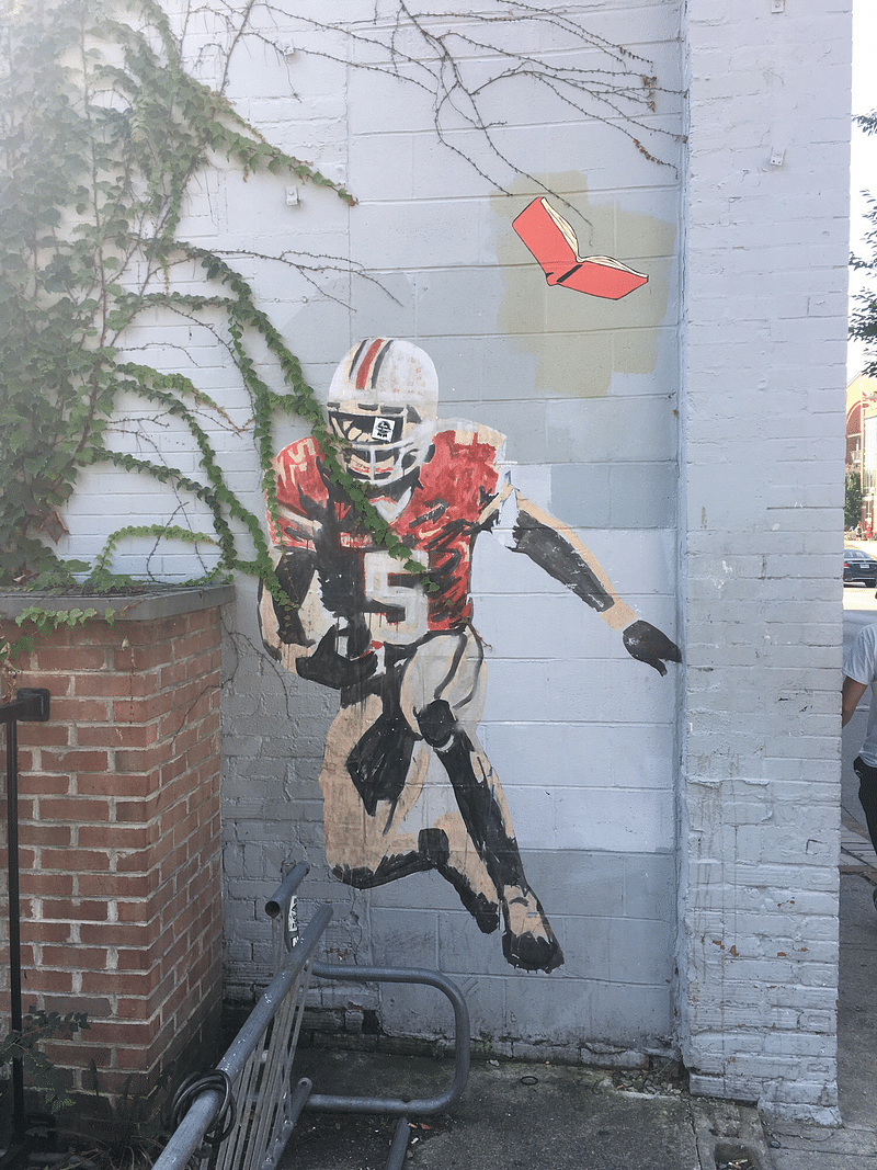 mural in Columbus by artist unknown. Tagged: sports