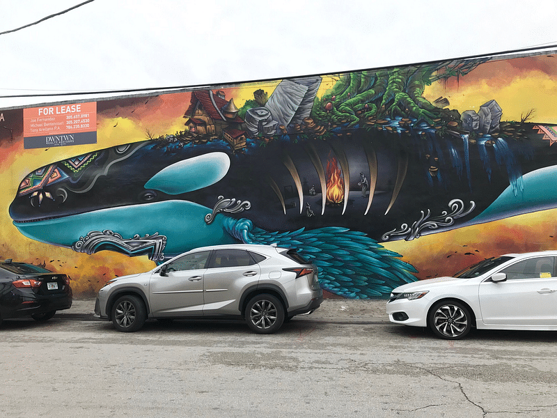 mural in Miami by artist Shalak. Tagged: animals