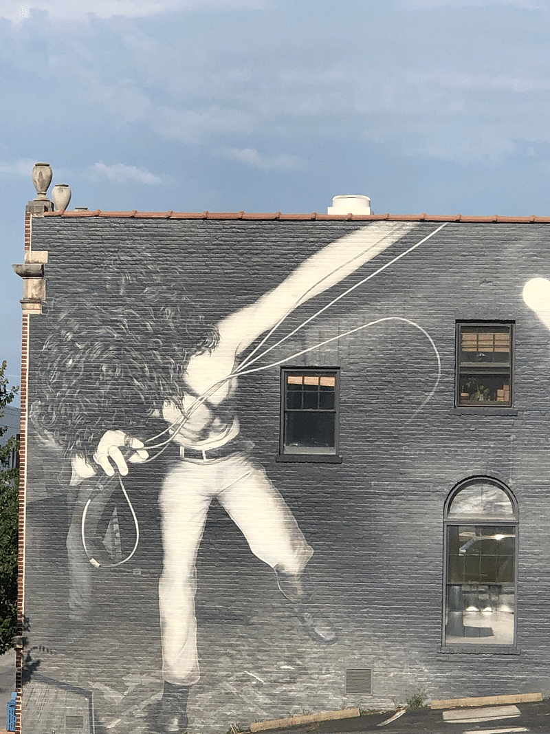 mural in Asheville by artist Scott Allred. Tagged: Chris Cornell, music, Soundgarden