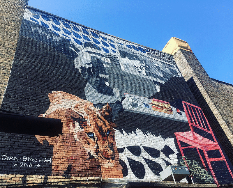 mural in Milwaukee by artist CERA.