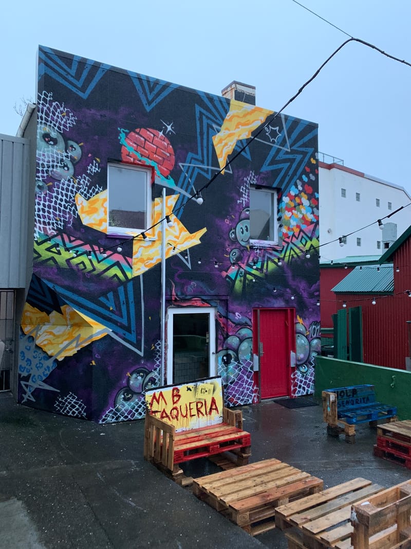 mural in Reykjavík by artist unknown.