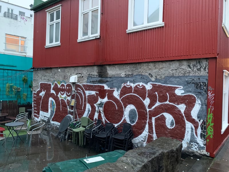 mural in Reykjavík by artist unknown.