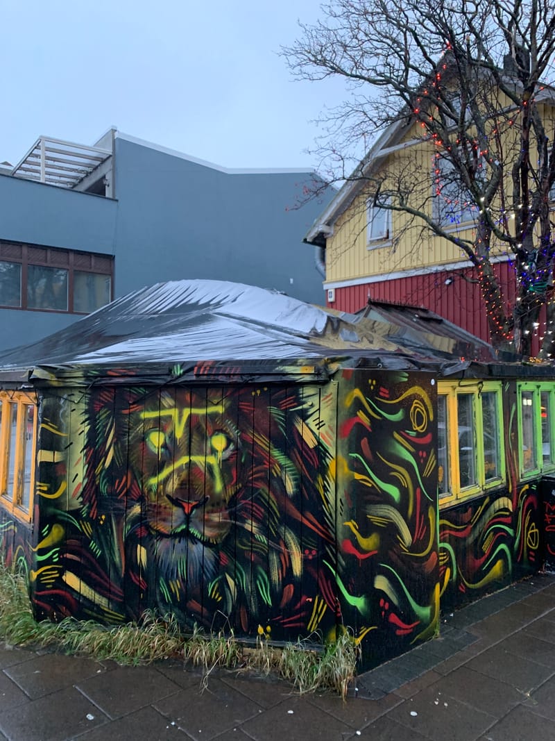 mural in Reykjavík by artist unknown.