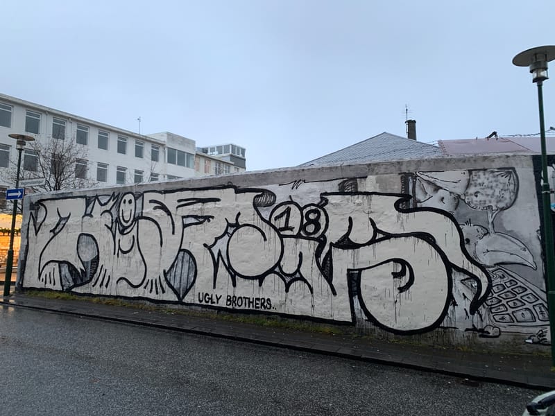 mural in Reykjavík by artist Ugly Brothers.