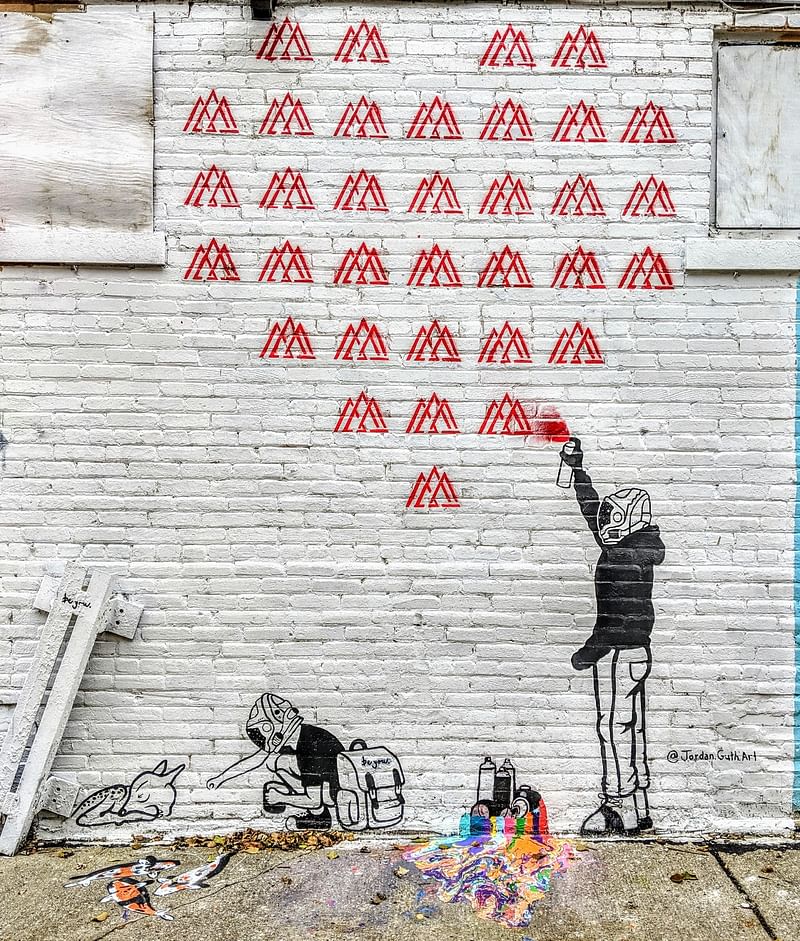 mural in Milwaukee by artist Jordan Guth.