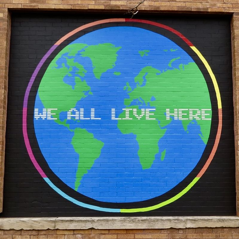 mural in Chicago by artist We All Live Here.