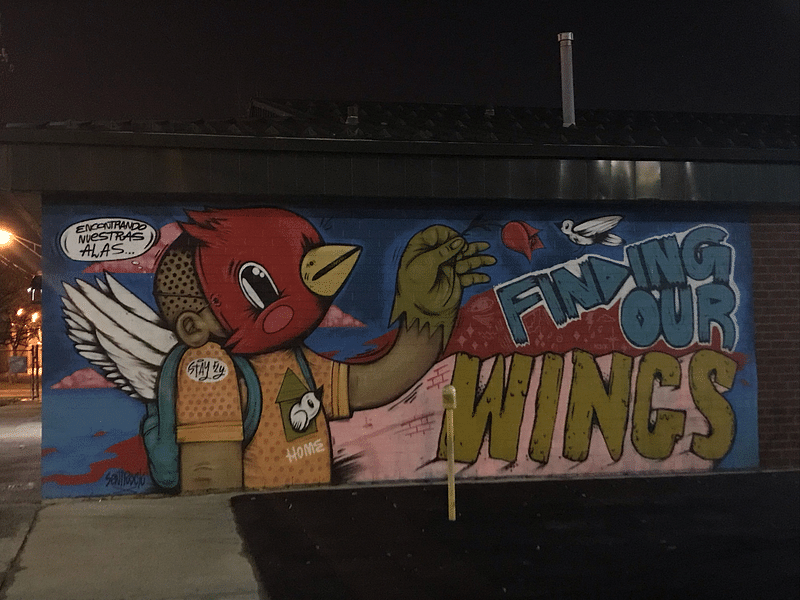 mural in Chicago by artist Sentrock.