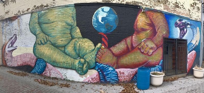 mural in Hammond by artist unknown.