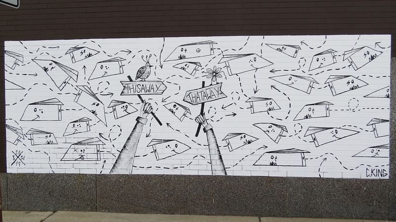 mural in Hammond by artist unknown.