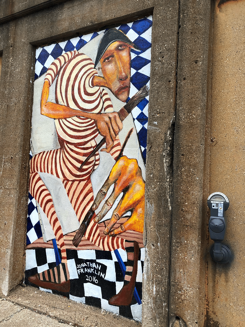 mural in Oak Park by artist Jonathan Franklin.