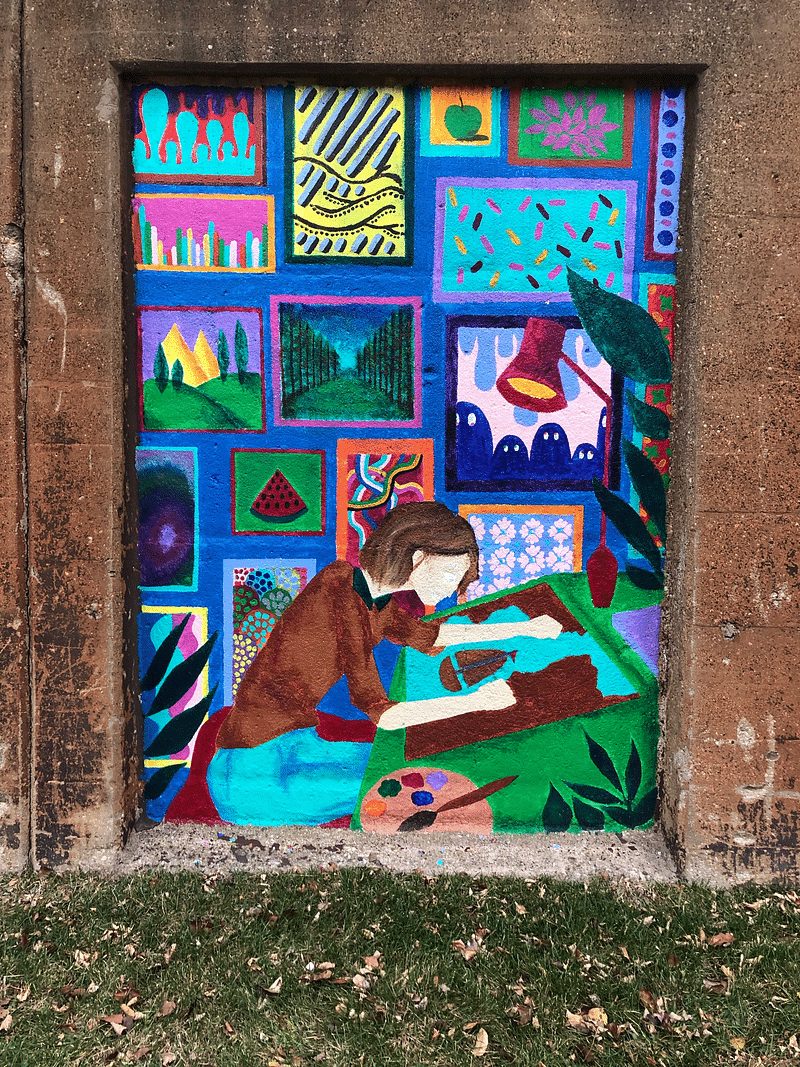 mural in Oak Park by artist unknown.