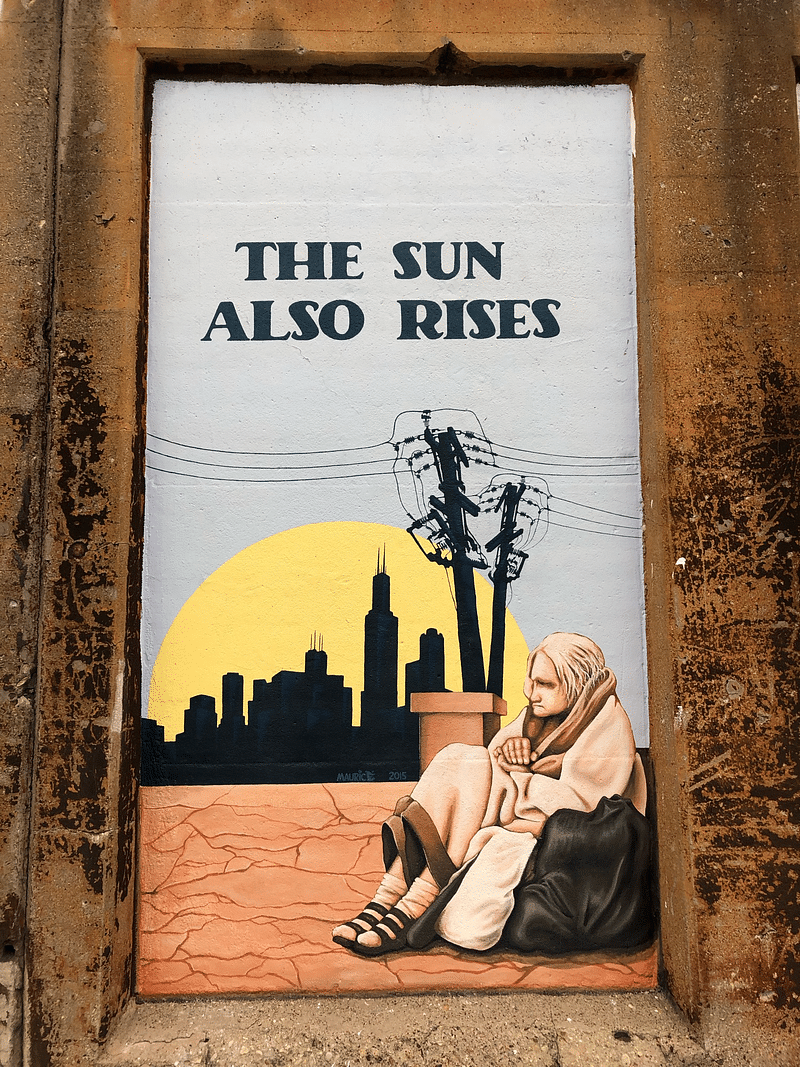 mural in Oak Park by artist unknown.