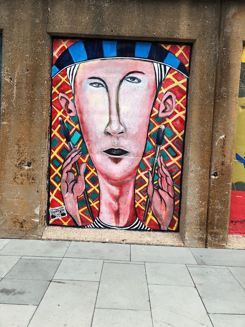 mural in Oak Park by artist Jonathan Franklin.