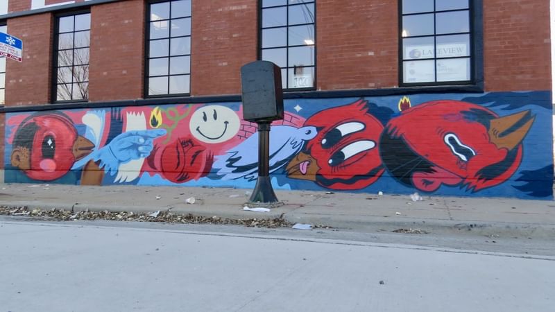 mural in Chicago by artist Sentrock.