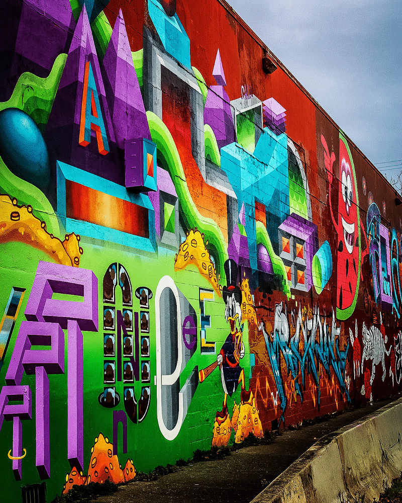mural in Portland by artist unknown.
