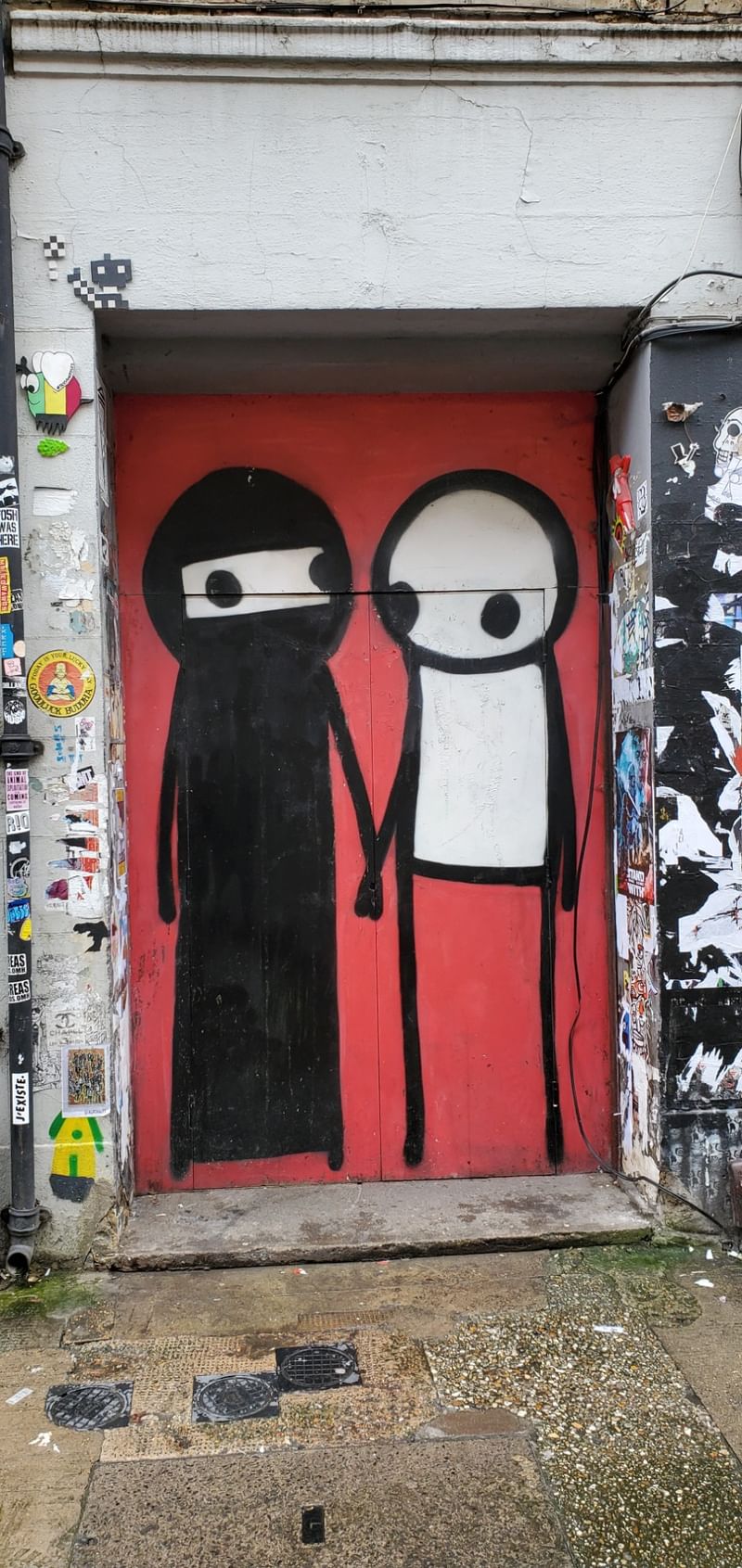 mural in London by artist Stik.