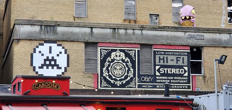 mural in London by artist Shepard Fairey.