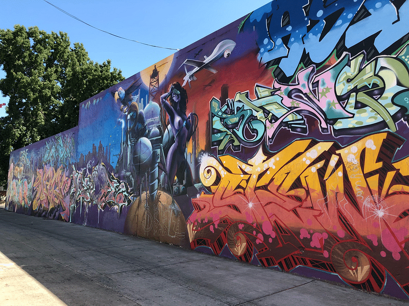 mural in Sacramento by artist unknown.