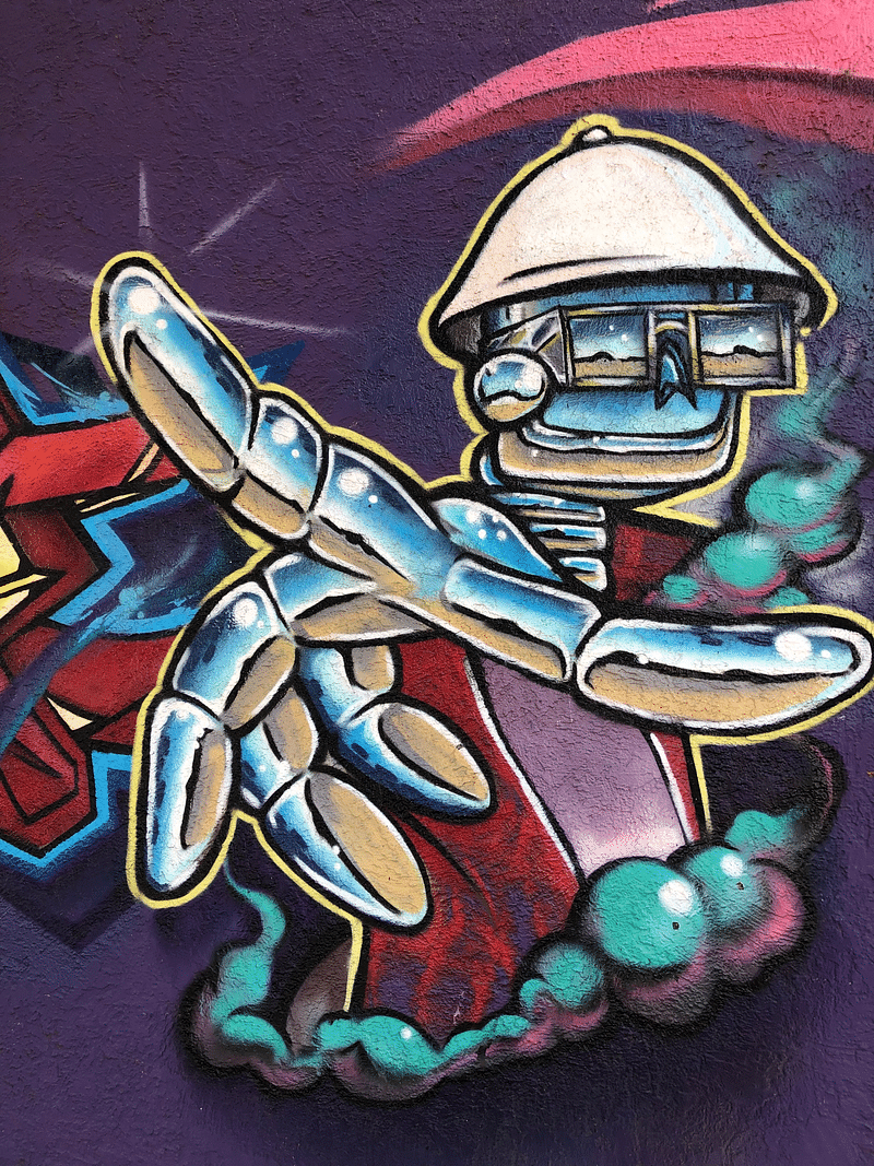 mural in Sacramento by artist unknown.