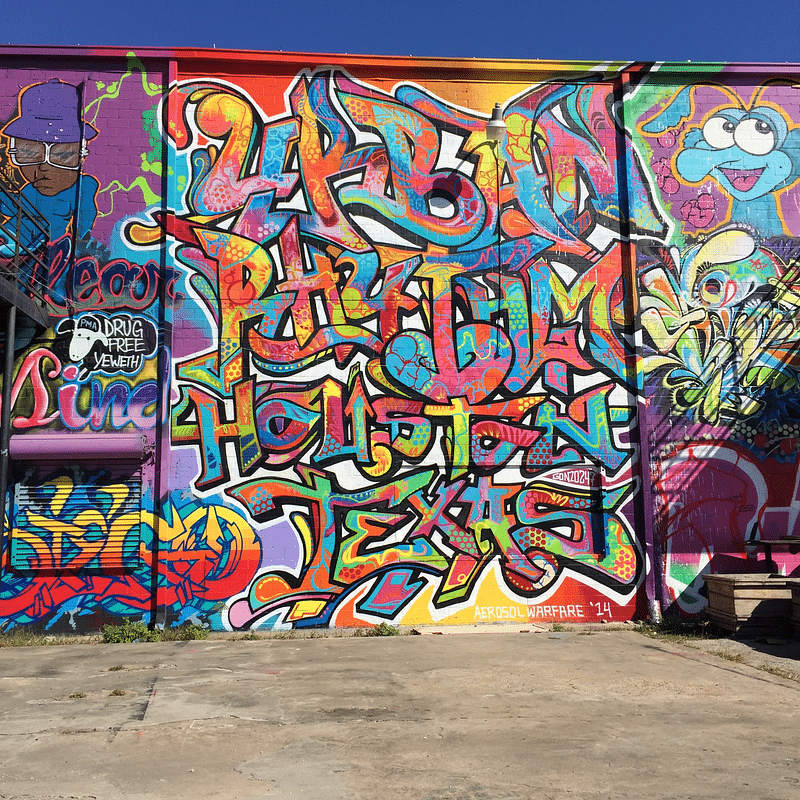 mural in Houston by artist unknown.