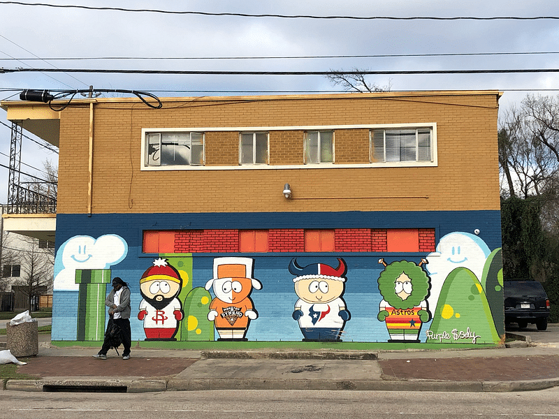 mural in Houston by artist unknown.
