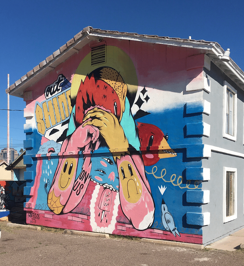 mural in Phoenix by artist Sentrock.