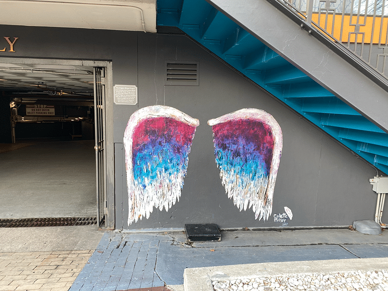 mural in Washington by artist Colette Miller. Tagged: wings