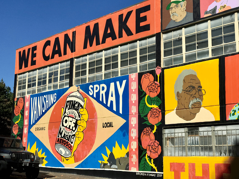 mural in Portland by artist Broken Fingaz.