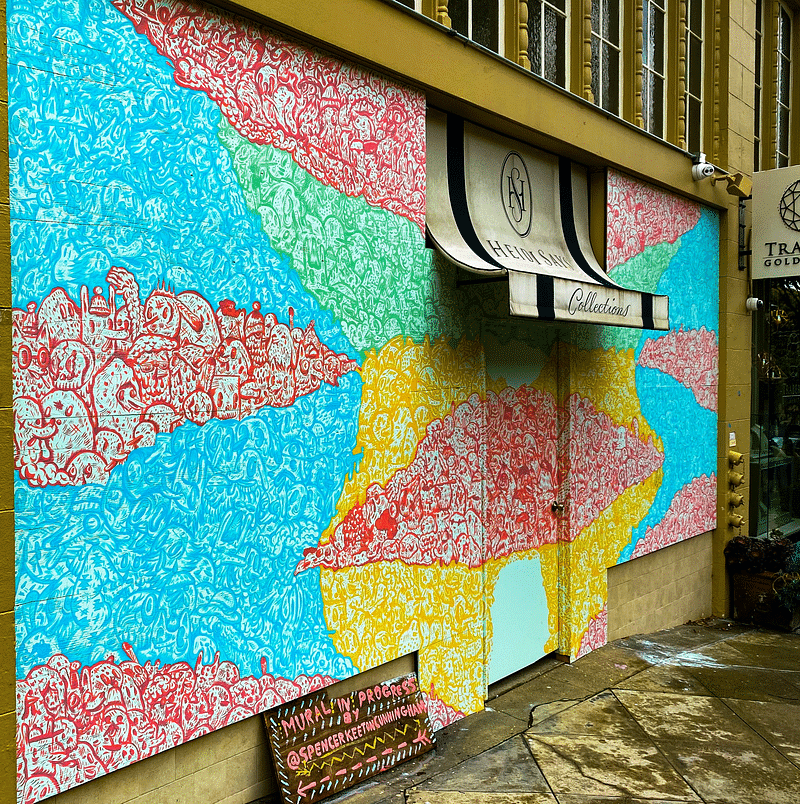 mural in San Francisco by artist Spencer Keeton Cunningham.