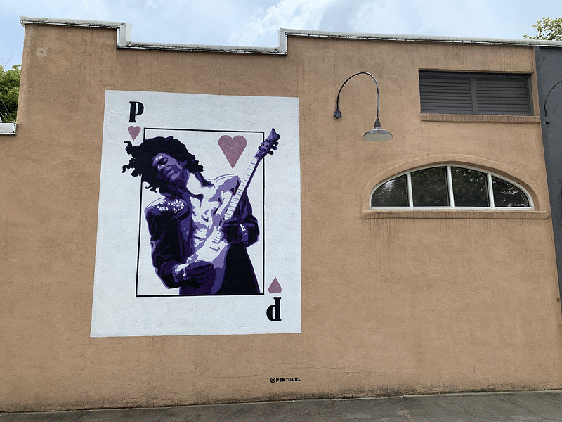 mural in Sacramento by artist Rachel Cate. Tagged: music, Prince