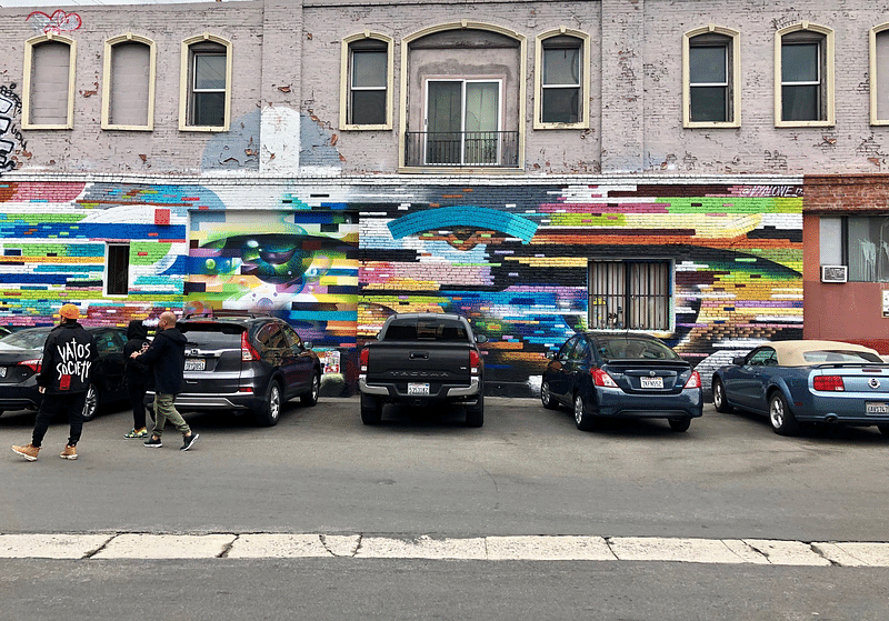 mural in Los Angeles by artist Vyal Reyes.