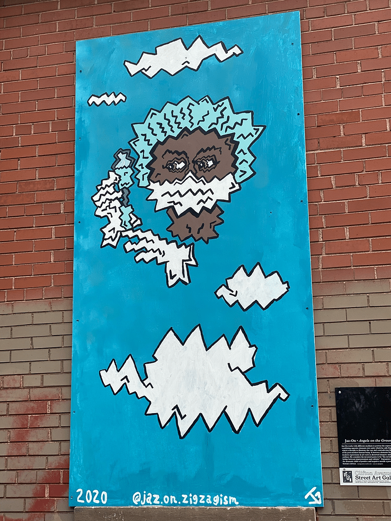 mural in Chicago by artist Jaz-On Zigzagism.