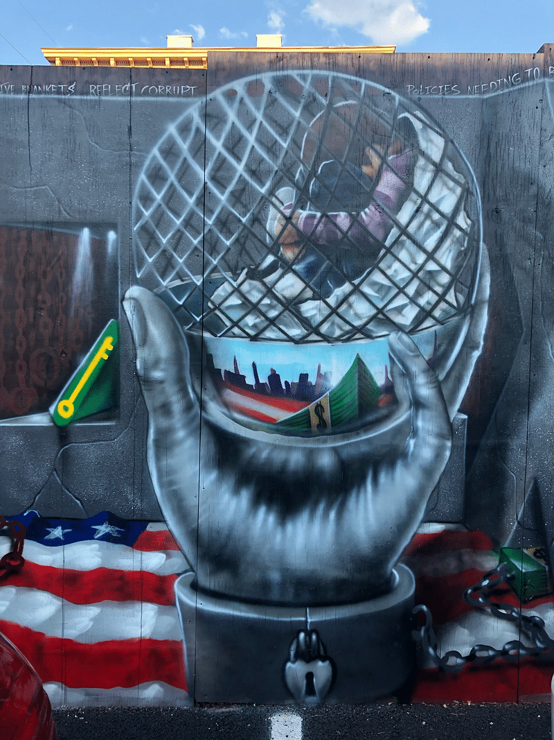 mural in Jersey City by artist unknown.