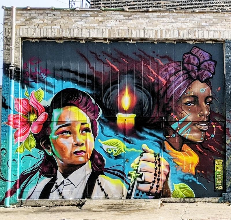 mural in Chicago by artist Cujo.