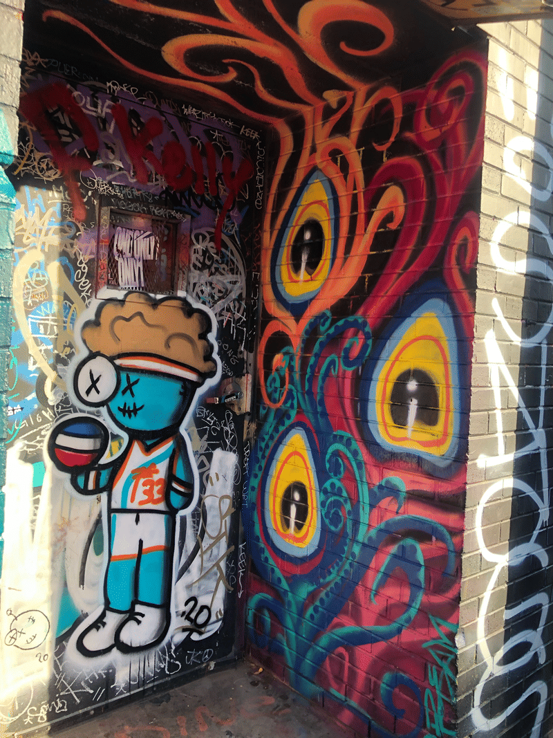mural in Denver by artist Pin Pusher.