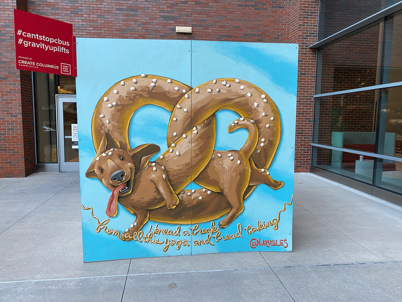 mural in Columbus by artist unknown.