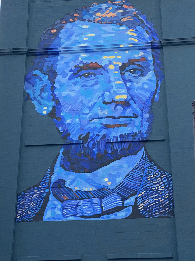mural in Chicago by artist Kevin Garbacz. Tagged: Abraham Lincoln