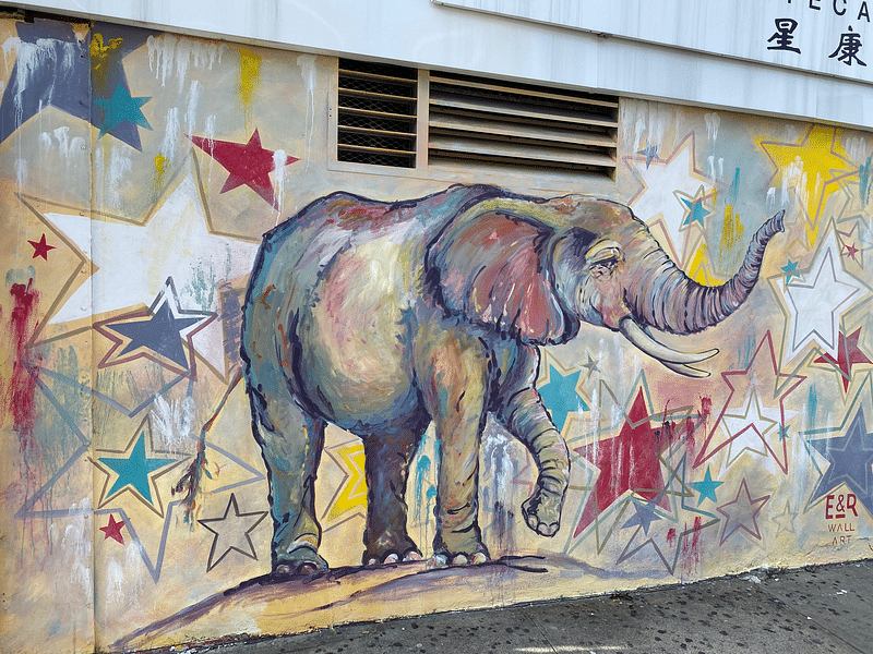 mural in Queens by artist E & R.