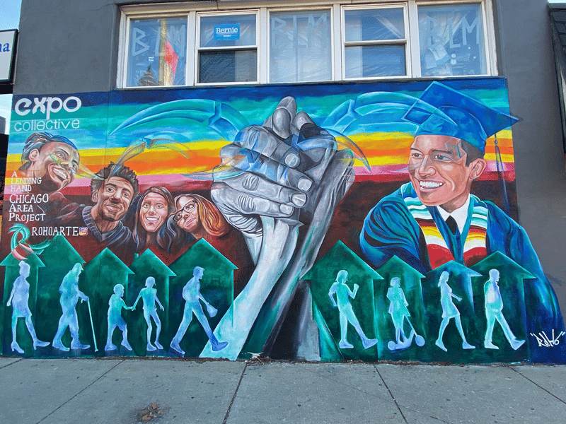 mural in Chicago by artist unknown.