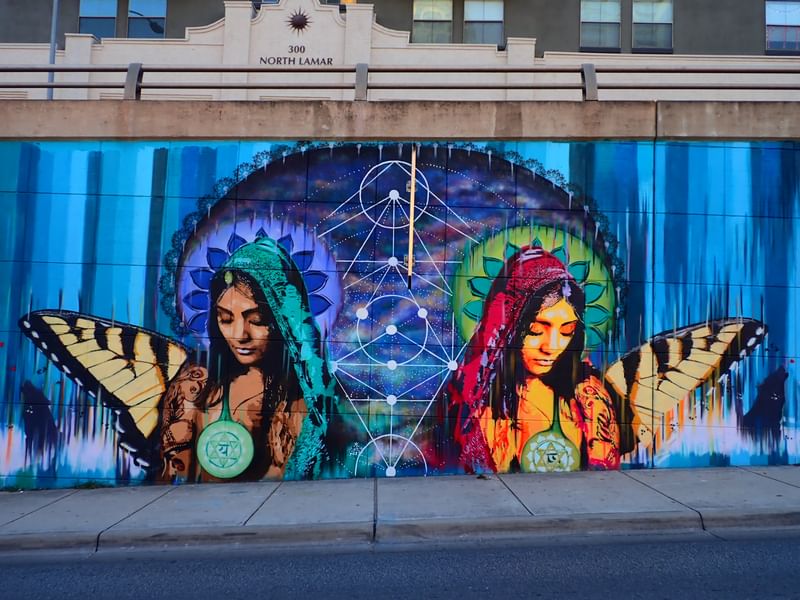 mural in Austin by artist Niz.