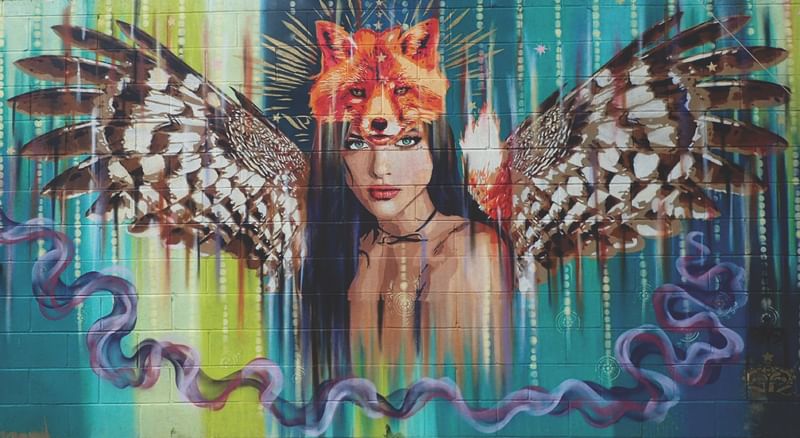 mural in Austin by artist Niz.