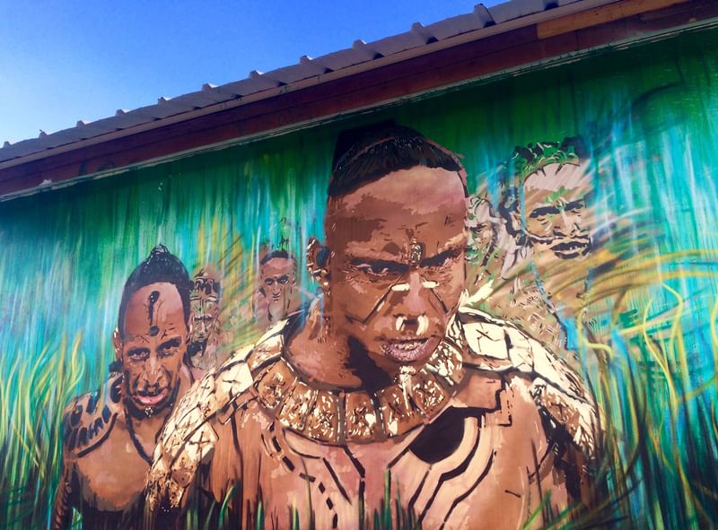 mural in Manor by artist Niz.
