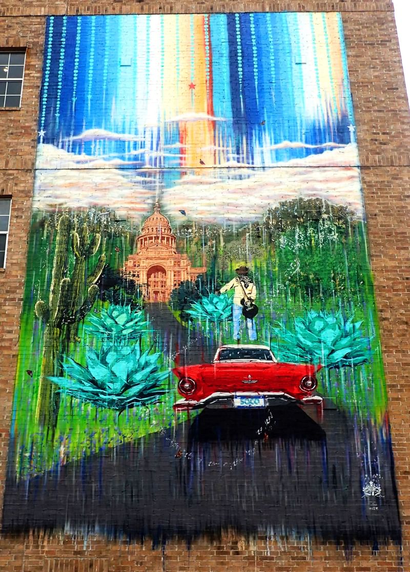 mural in Austin by artist Niz.