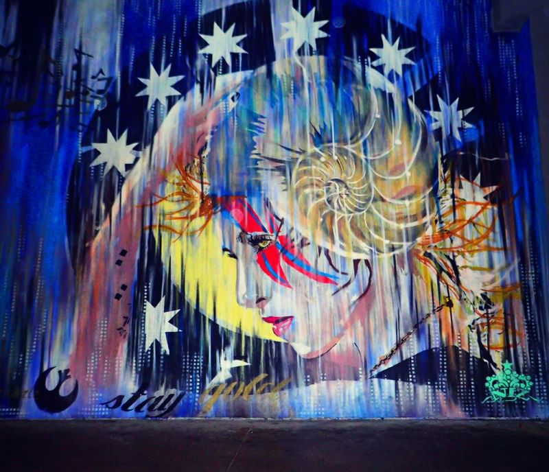 mural in Austin by artist Niz.