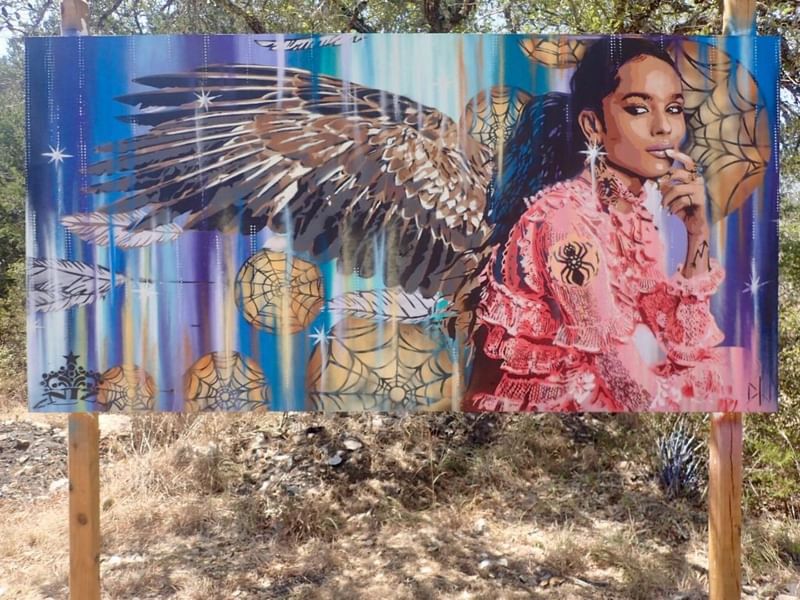 mural in San Marcos by artist Niz.