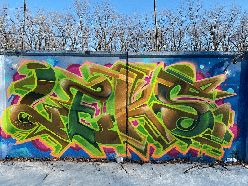 mural in Chicago by artist Leks.