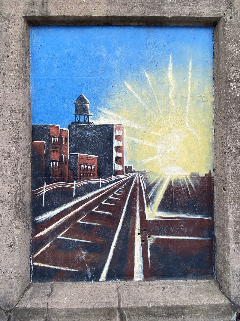mural in Oak Park by artist unknown.