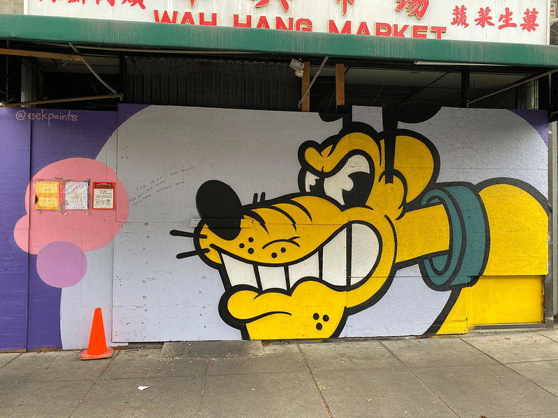 mural in Oakland by artist Eek Paints.