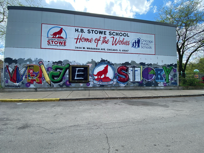 mural in Chicago by artist unknown.